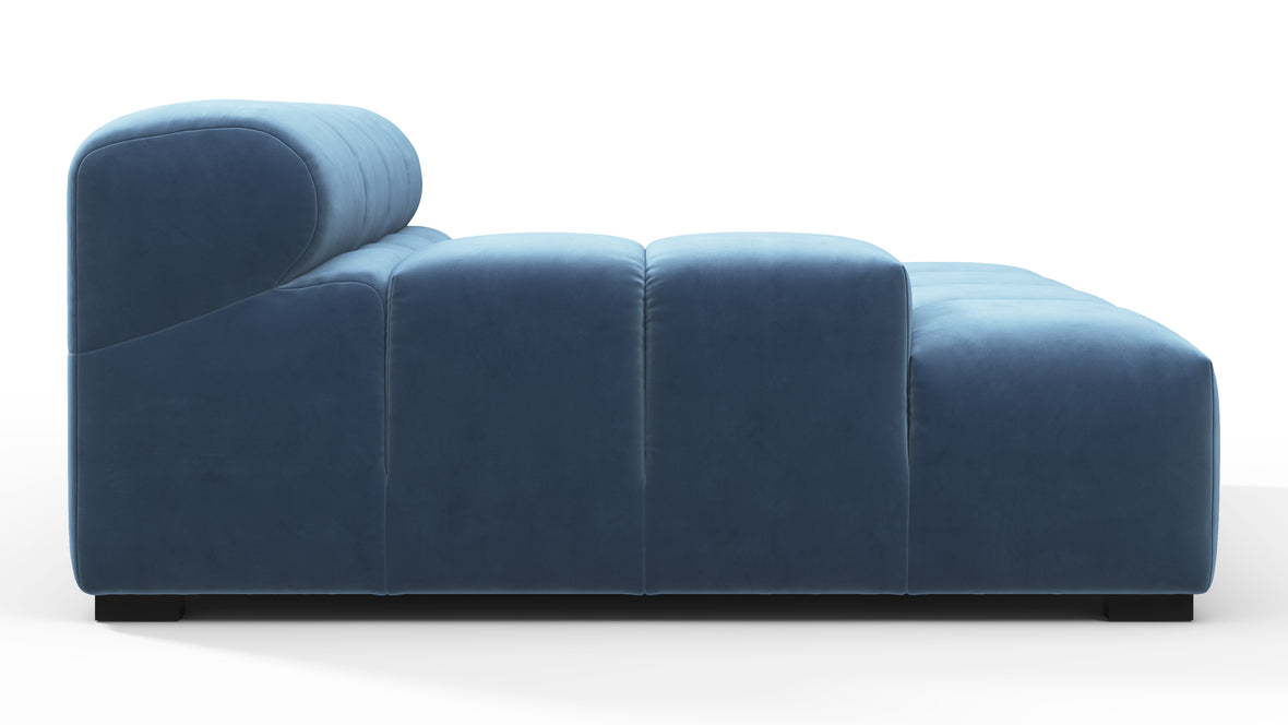 Tufty - Tufty Module, Deep Large Left Arm, Aegean Blue Velvet