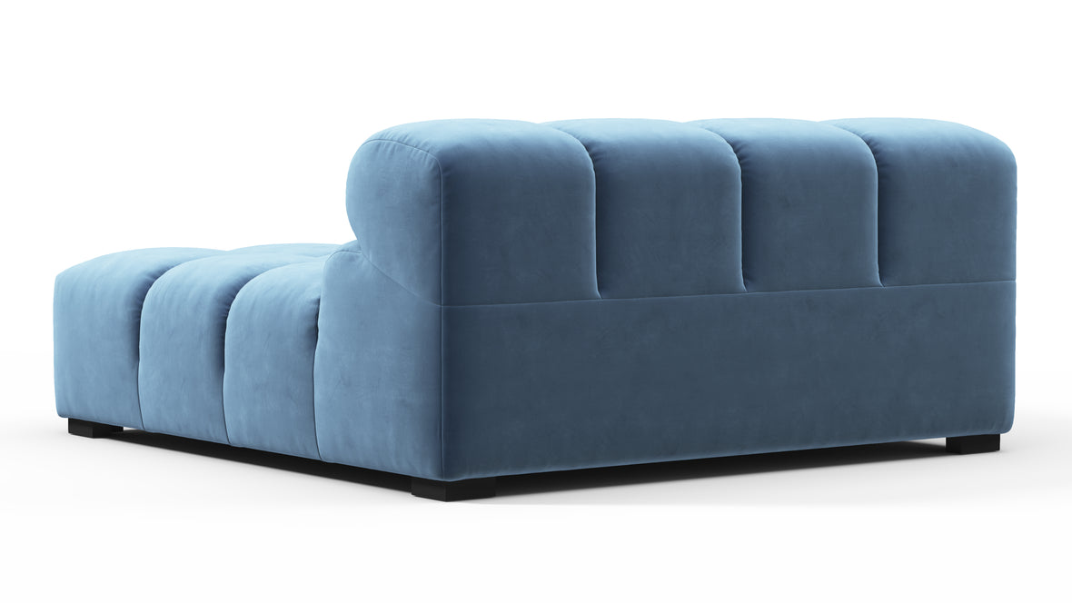 Tufty - Tufty Module, Deep Large Left Arm, Aegean Blue Velvet