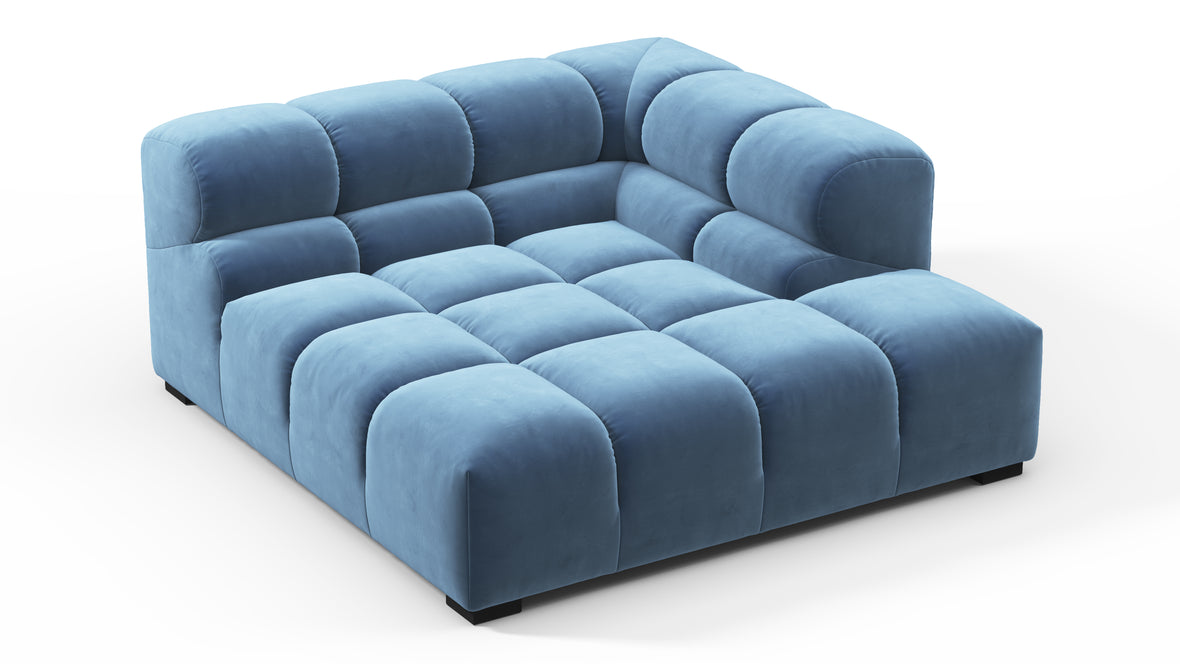 Tufty - Tufty Module, Deep Right Corner Half, Aegean Blue Velvet