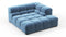 Tufty - Tufty Module, Deep Right Corner Half, Aegean Blue Velvet