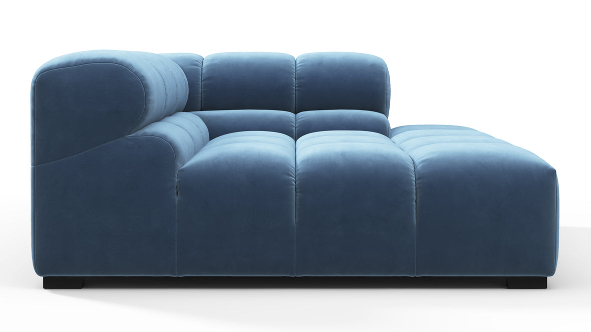 Tufty - Tufty Module, Deep Right Corner Half, Aegean Blue Velvet