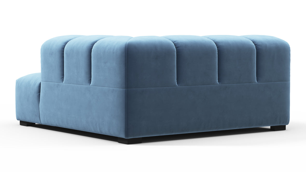 Tufty - Tufty Module, Deep Right Corner Half, Aegean Blue Velvet