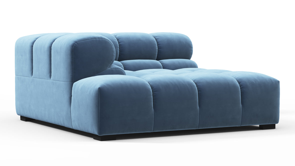 Tufty - Tufty Module, Deep Left Corner Half, Aegean Blue Velvet