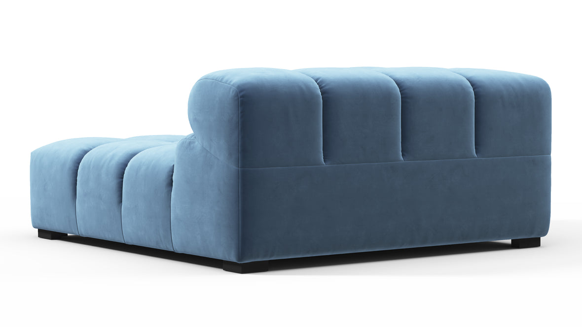 Tufty - Tufty Module, Deep Left Corner Half, Aegean Blue Velvet