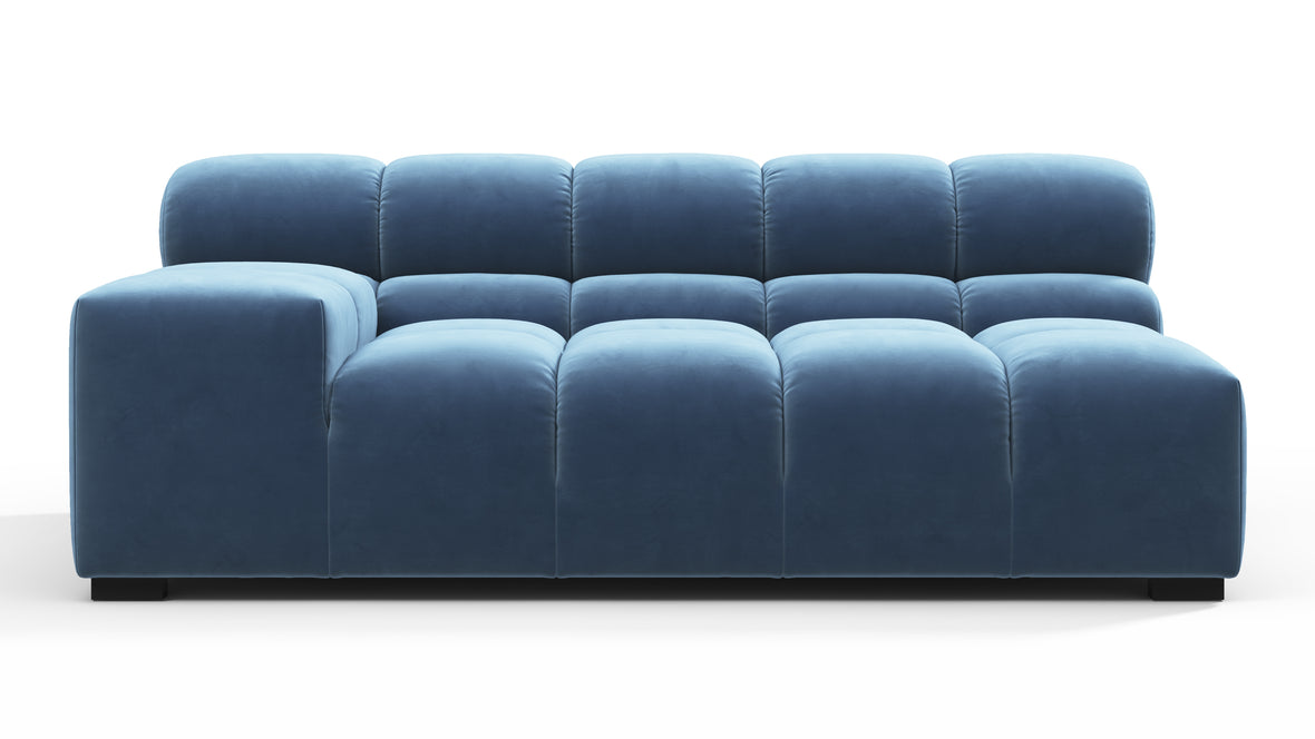 Tufty - Tufty Module, Extra Large Left Arm, Aegean Blue Velvet