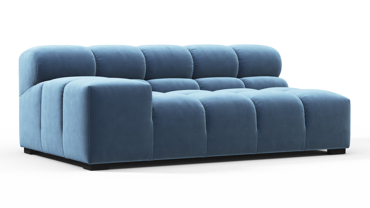 Tufty - Tufty Module, Extra Large Left Arm, Aegean Blue Velvet