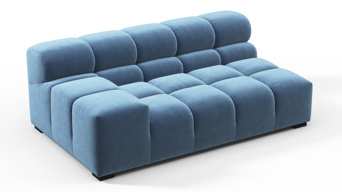 Tufty - Tufty Module, Extra Large Left Arm, Aegean Blue Velvet
