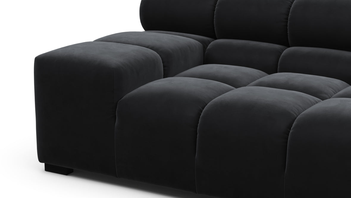 Tufty - Tufty Sectional, Extra Large Left Corner, Black Velvet