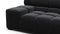 Tufty - Tufty Sectional, Extra Large Left Corner, Black Velvet