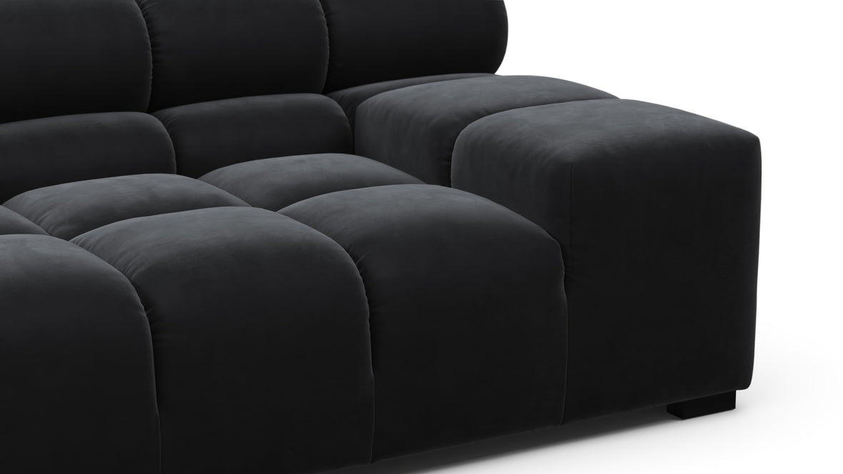 Tufty - Tufty Sectional, Extra Large Right Corner, Black Velvet