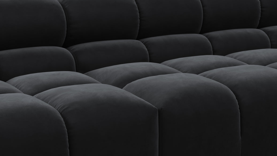 Tufty - Tufty Sectional, Extra Large Left Corner, Black Velvet