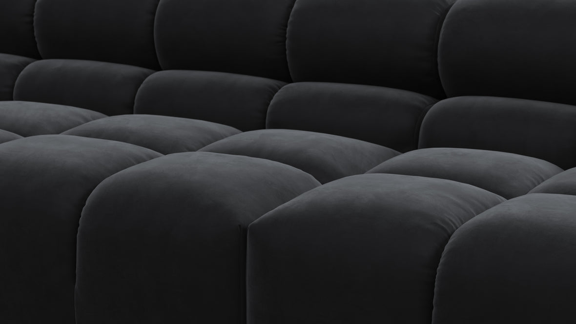 Tufty - Tufty Sectional, Extra Large Right Corner, Black Velvet