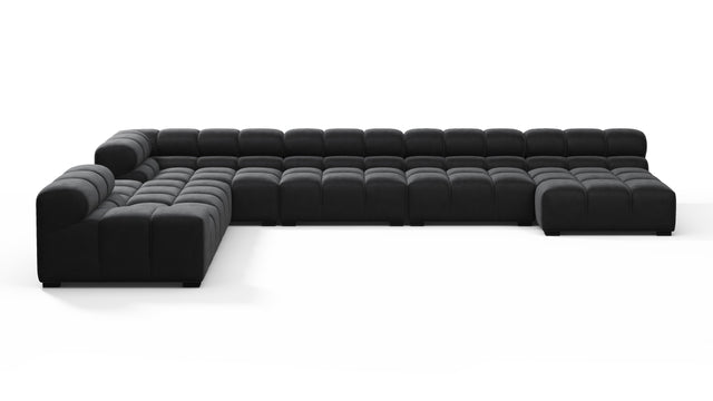 Tufty - Tufty Sectional, Extra Large Left Corner, Black Velvet