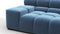 Tufty - Tufty Sectional, Extra Large Left Corner, Aegean Blue Velvet