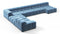 Tufty - Tufty Sectional, Extra Large Left Corner, Aegean Blue Velvet