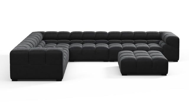 Tufty - Tufty Sectional, Large Left Corner, Black Velvet