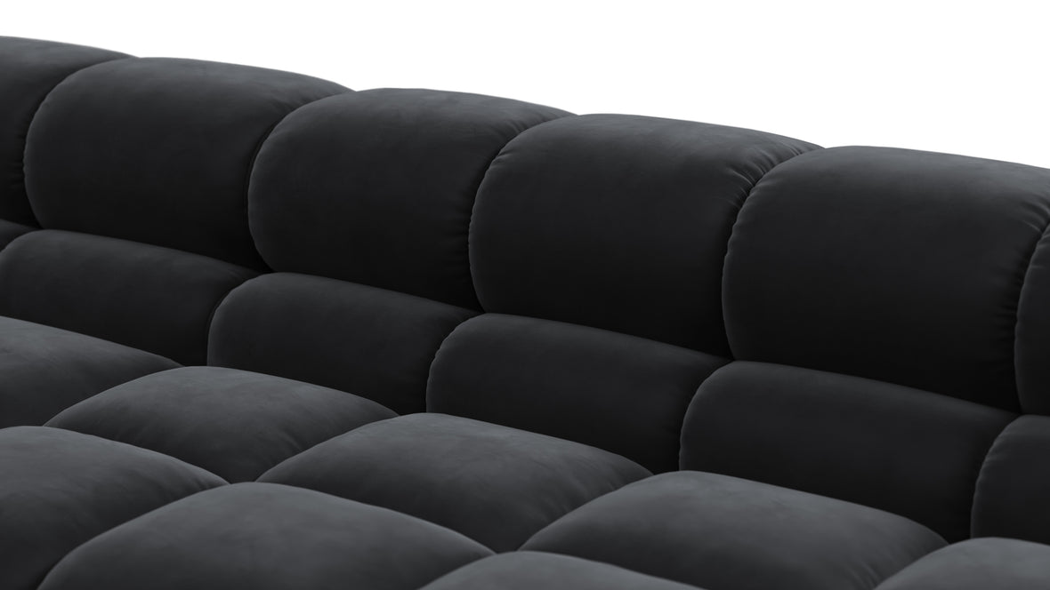 Tufty - Tufty Sectional, Large Right Corner, Black Velvet