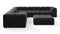 Tufty - Tufty Sectional, Large Right Corner, Black Velvet