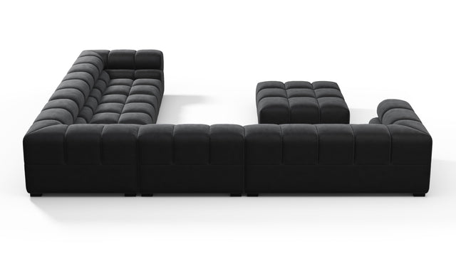 Tufty - Tufty Sectional, Large Right Corner, Black Velvet