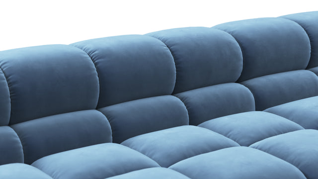 Tufty - Tufty Sectional, Large Left Corner, Aegean Blue Velvet
