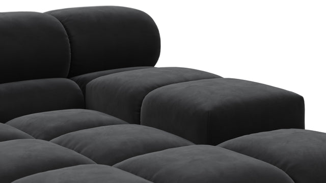 Tufty - Tufty Sectional, Right Corner, Black Velvet