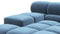 Tufty - Tufty Sectional, Left Corner, Aegean Blue Velvet
