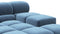 Tufty - Tufty Sectional, Right Corner, Aegean Blue Velvet
