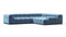 Tufty - Tufty Sectional, Right Corner, Aegean Blue Velvet