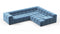 Tufty - Tufty Sectional, Right Corner, Aegean Blue Velvet