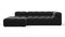 Tufty - Tufty Sectional, Small L, Left, Black Velvet