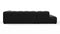 Tufty - Tufty Sectional, Small L, Left, Black Velvet