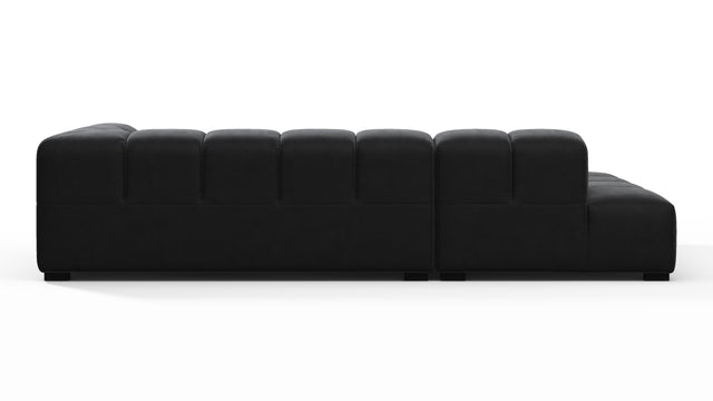 Tufty - Tufty Sectional, Small L, Left, Black Velvet