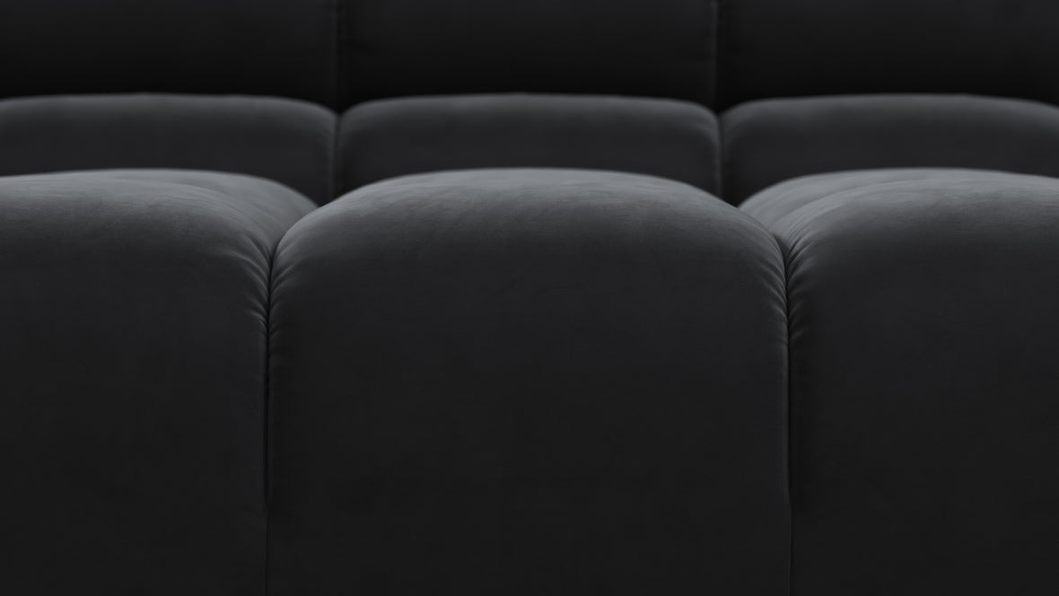 Tufty - Tufty Sectional, Small L, Right, Black Velvet