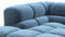 Tufty - Tufty Sectional, Small L, Left, Aegean Blue Velvet