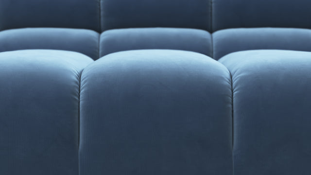 Tufty - Tufty Sectional, Small L, Left, Aegean Blue Velvet