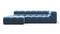 Tufty - Tufty Sectional, Small L, Left, Aegean Blue Velvet