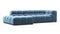 Tufty - Tufty Sectional, Small L, Left, Aegean Blue Velvet