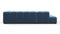 Tufty - Tufty Sectional, Small L, Left, Aegean Blue Velvet