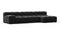 Tufty - Tufty Sectional, Small, Right Chaise, Black Velvet