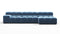 Tufty - Tufty Sectional, Small, Right Chaise, Aegean Blue Velvet