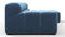 Tufty - Tufty Sectional, Small, Right Chaise, Aegean Blue Velvet