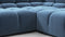 Tufty - Tufty Sectional, U Shape, Aegean Blue Velvet