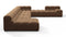 Tufty - Tufty Sectional, Extra Large Right Corner, Mocha Velvet