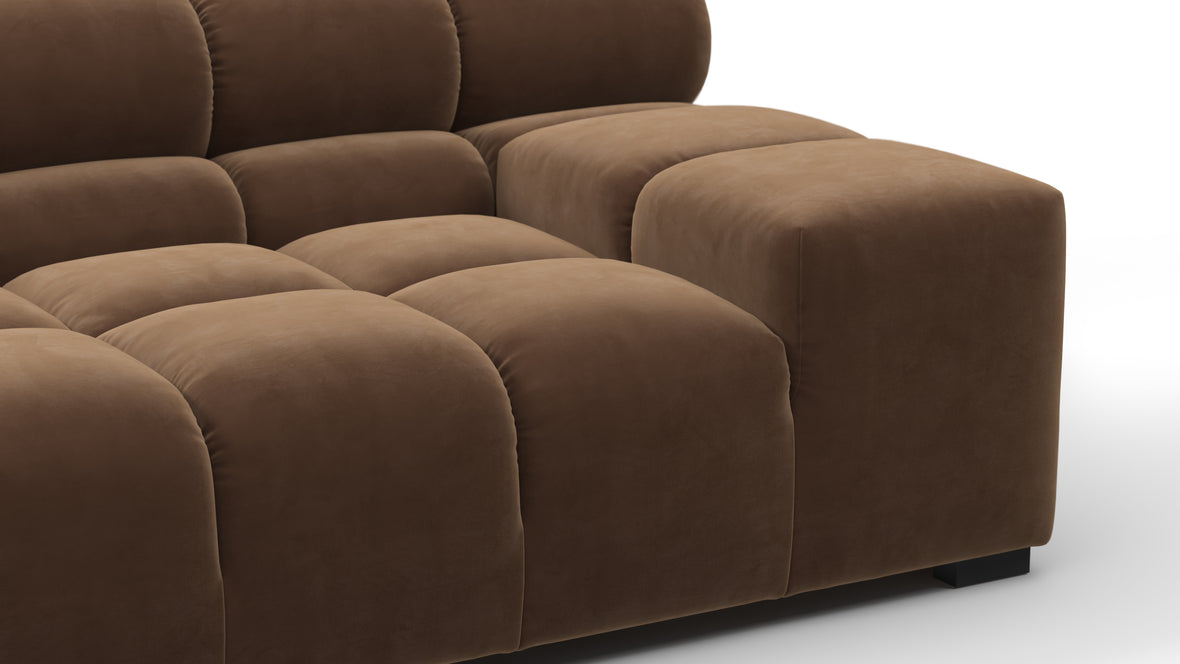 Tufty - Tufty Sectional, Extra Large Sofa, Mocha Velvet