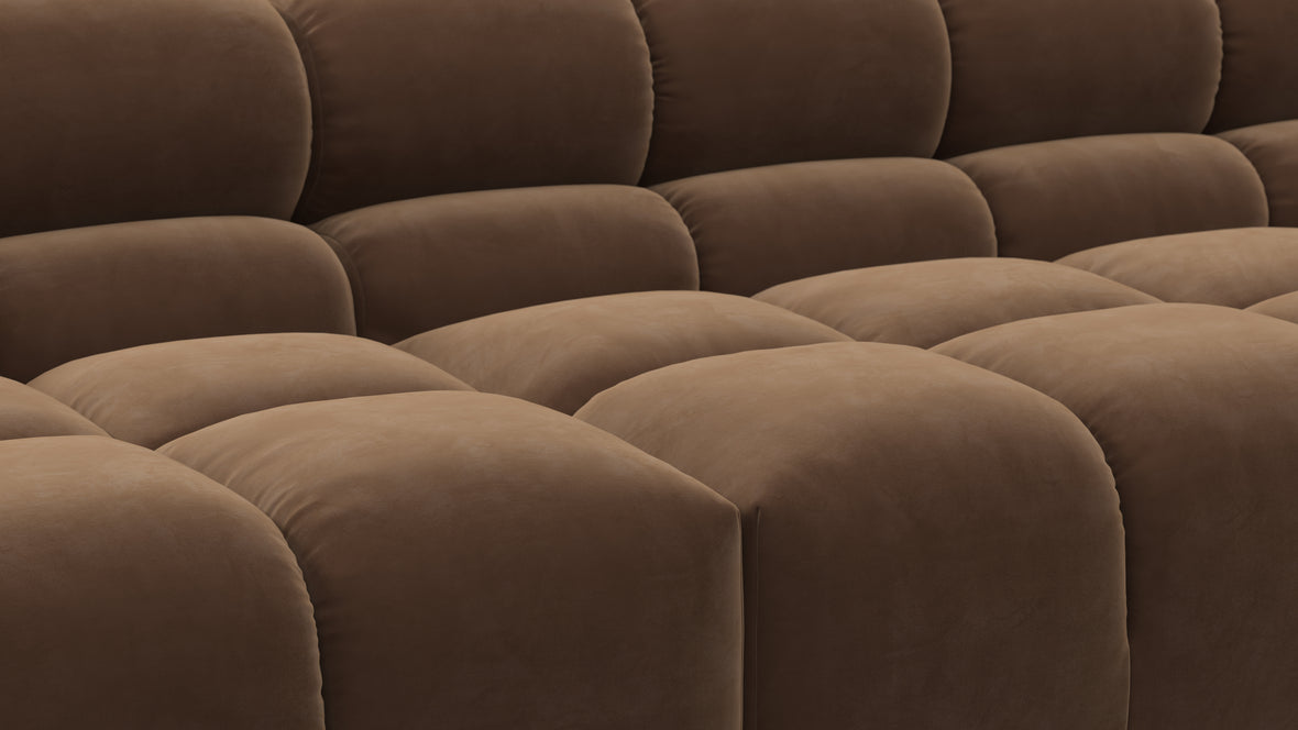 Tufty - Tufty Sectional, Extra Large Sofa, Mocha Velvet