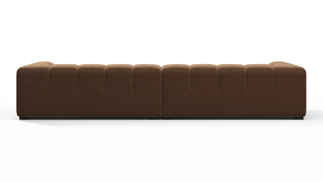 Tufty - Tufty Sectional, Extra Large Sofa, Mocha Velvet