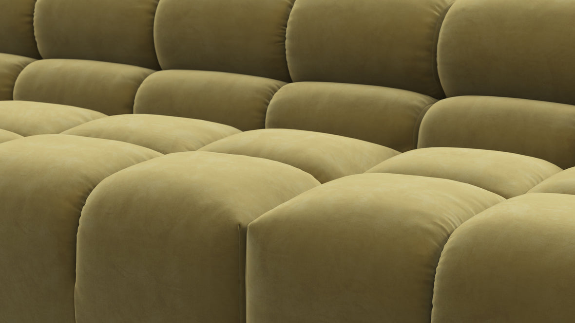 Tufty - Tufty Sectional, Extra Large Sofa, Olive Gold Velvet