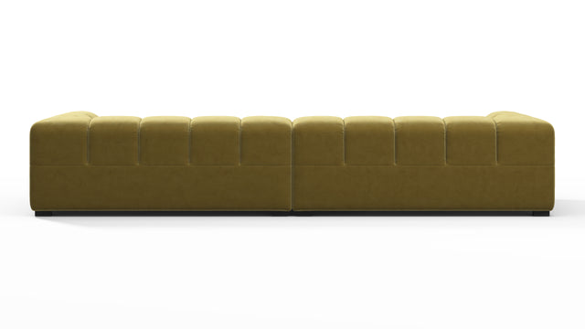 Tufty - Tufty Sectional, Extra Large Sofa, Olive Gold Velvet