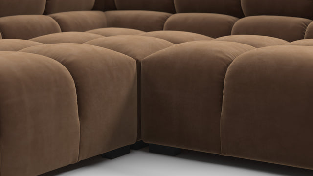 Tufty - Tufty Sectional, Large Left Corner, Mocha Velvet