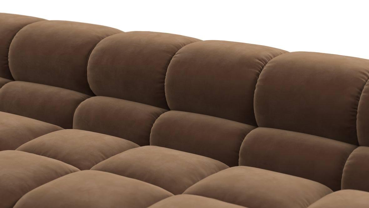 Tufty - Tufty Sectional, Large Right Corner, Mocha Velvet